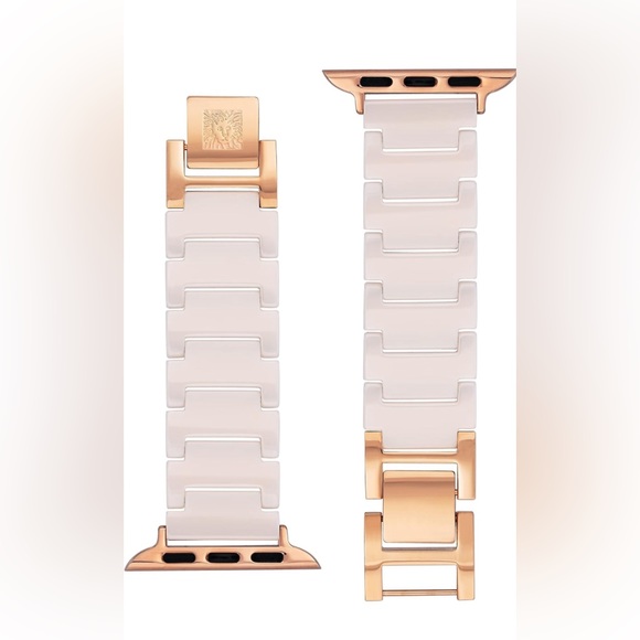 Apple watch 4, 40mm with Anne Klein blush colored ceramic watch band. - Picture 2 of 6